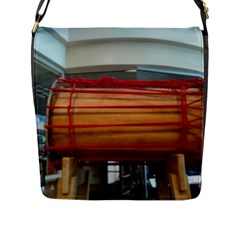 Taiko Drum Flap Closure Messenger Bag (l) by Riverwoman