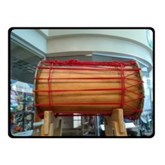 Taiko Drum Double Sided Fleece Blanket (small)  by Riverwoman