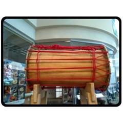 Taiko Drum Double Sided Fleece Blanket (large)  by Riverwoman