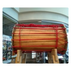 Taiko Drum Double Sided Flano Blanket (small)  by Riverwoman