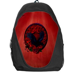 The Crow With Roses Backpack Bag by FantasyWorld7