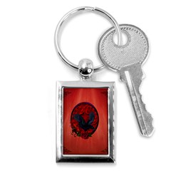 The Crow With Roses Key Chains (rectangle)  by FantasyWorld7