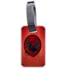 The Crow With Roses Luggage Tags (two Sides) by FantasyWorld7