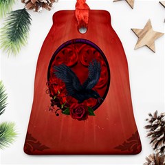 The Crow With Roses Ornament (bell) by FantasyWorld7