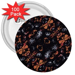 Fractal Vintage Grunge Print Design 3  Buttons (100 Pack) 