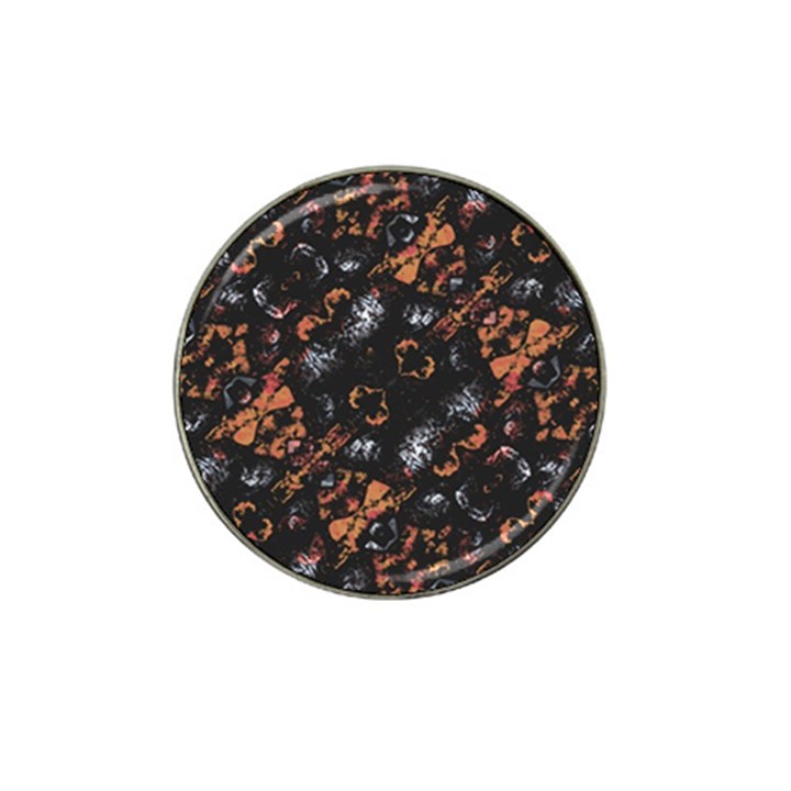 Fractal Vintage Grunge Print Design Hat Clip Ball Marker