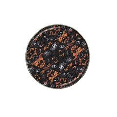 Fractal Vintage Grunge Print Design Hat Clip Ball Marker (4 Pack) by dflcprintsclothing