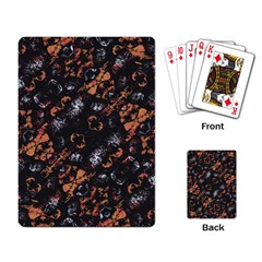 Fractal Vintage Grunge Print Design Playing Cards Single Design by dflcprintsclothing