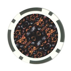 Fractal Vintage Grunge Print Design Poker Chip Card Guard (10 Pack)