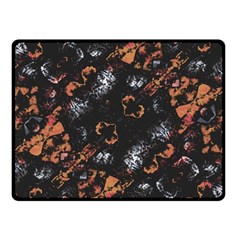 Fractal Vintage Grunge Print Design Fleece Blanket (small) by dflcprintsclothing