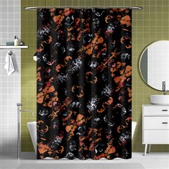 Fractal Vintage Grunge Print Design Shower Curtain 48  X 72  (small) 