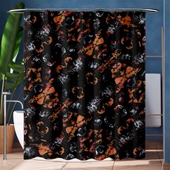 Fractal Vintage Grunge Print Design Shower Curtain 60  X 72  (medium)  by dflcprintsclothing