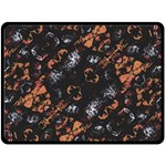 Fractal Vintage Grunge Print Design Double Sided Fleece Blanket (Large)  80 x60  Blanket Back