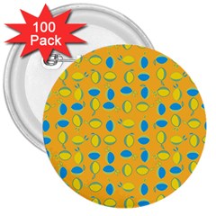 Lemons Ongoing Pattern Texture 3  Buttons (100 Pack)  by Mariart