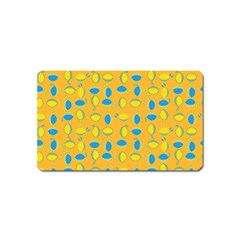 Lemons Ongoing Pattern Texture Magnet (name Card) by Mariart