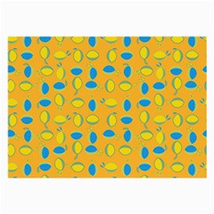 Lemons Ongoing Pattern Texture Large Glasses Cloth (2-side) by Mariart