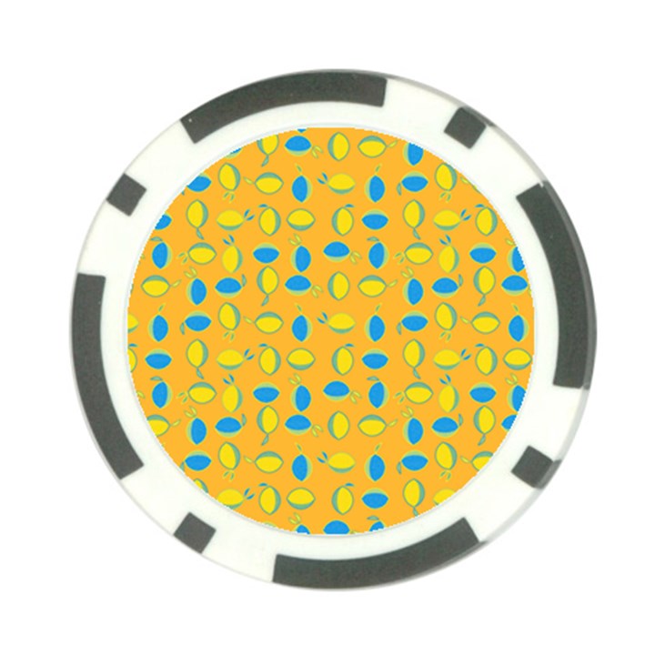 Lemons Ongoing Pattern Texture Poker Chip Card Guard