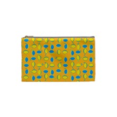 Lemons Ongoing Pattern Texture Cosmetic Bag (small) by Mariart