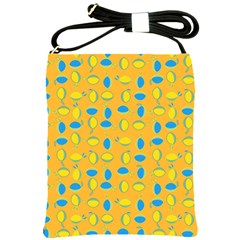 Lemons Ongoing Pattern Texture Shoulder Sling Bag by Mariart