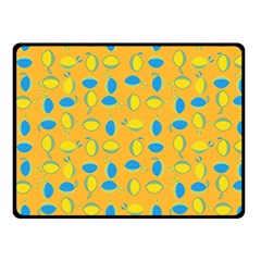 Lemons Ongoing Pattern Texture Fleece Blanket (small) by Mariart