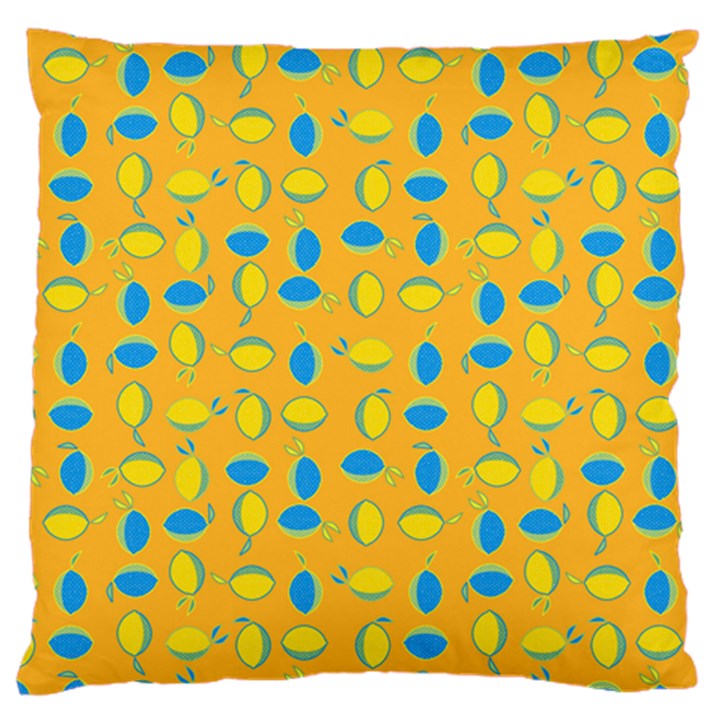 Lemons Ongoing Pattern Texture Standard Flano Cushion Case (Two Sides)