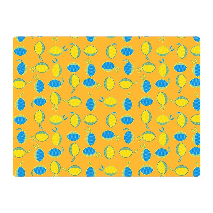 Lemons Ongoing Pattern Texture Double Sided Flano Blanket (Mini) 