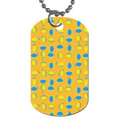 Lemons Ongoing Pattern Texture Dog Tag (one Side)