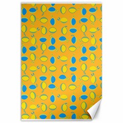 Lemons Ongoing Pattern Texture Canvas 12  X 18 