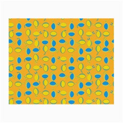 Lemons Ongoing Pattern Texture Small Glasses Cloth (2-side) by Mariart