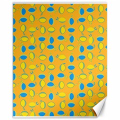 Lemons Ongoing Pattern Texture Canvas 11  X 14  by Mariart