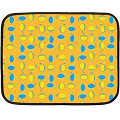 Lemons Ongoing Pattern Texture Fleece Blanket (mini) by Mariart