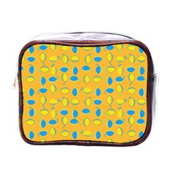 Lemons Ongoing Pattern Texture Mini Toiletries Bag (one Side)