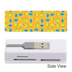 Lemons Ongoing Pattern Texture Memory Card Reader (stick) by Mariart