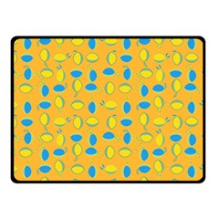 Lemons Ongoing Pattern Texture Double Sided Fleece Blanket (small)  by Mariart