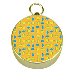 Lemons Ongoing Pattern Texture Gold Compasses by Mariart