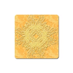 Elegant Decorative Floral Design Square Magnet by FantasyWorld7