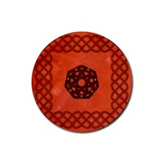 Elegant Decorative Celtic, Knot Rubber Round Coaster (4 Pack)  by FantasyWorld7