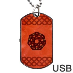 Elegant Decorative Celtic, Knot Dog Tag Usb Flash (one Side) by FantasyWorld7