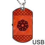 Elegant Decorative Celtic, Knot Dog Tag USB Flash (Two Sides) Front