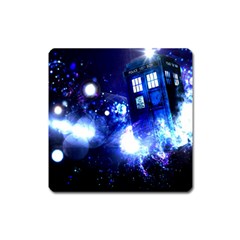 Tardis Background Space Square Magnet by Sudhe