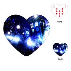 Tardis Background Space Playing Cards (heart) by Sudhe