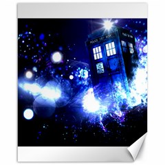 Tardis Background Space Canvas 16  X 20  by Sudhe