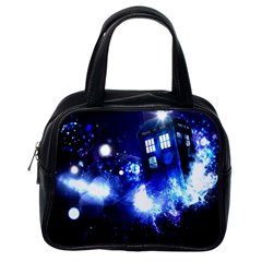 Tardis Background Space Classic Handbag (one Side) by Sudhe