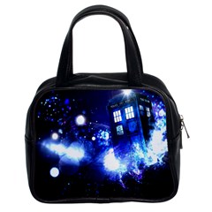 Tardis Background Space Classic Handbag (two Sides) by Sudhe