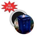 The Police Box Tardis Time Travel Device Used Doctor Who 1.75  Magnets (10 pack)  Front