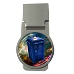 The Police Box Tardis Time Travel Device Used Doctor Who Money Clips (Round)  Front