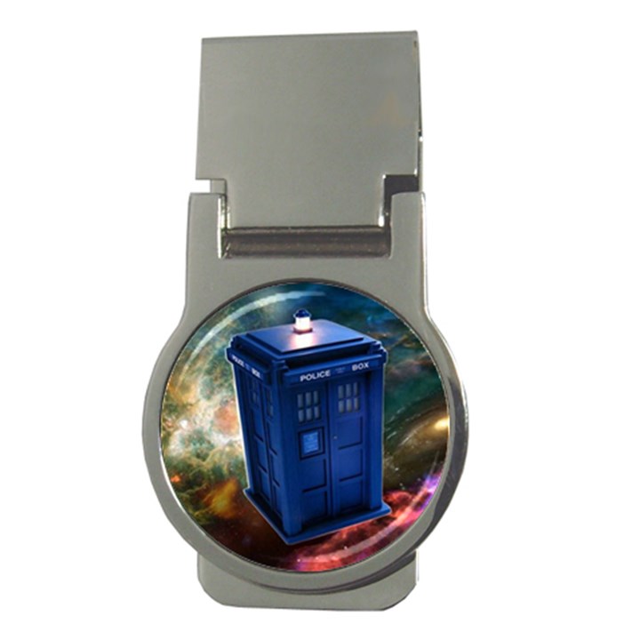 The Police Box Tardis Time Travel Device Used Doctor Who Money Clips (Round) 