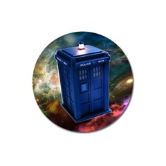 The Police Box Tardis Time Travel Device Used Doctor Who Magnet 3  (round) by Sudhe