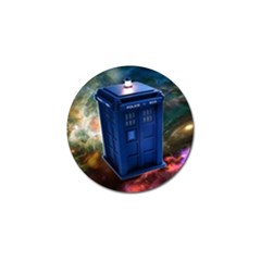 The Police Box Tardis Time Travel Device Used Doctor Who Golf Ball Marker by Sudhe