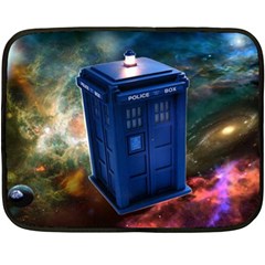 The Police Box Tardis Time Travel Device Used Doctor Who Fleece Blanket (mini) by Sudhe